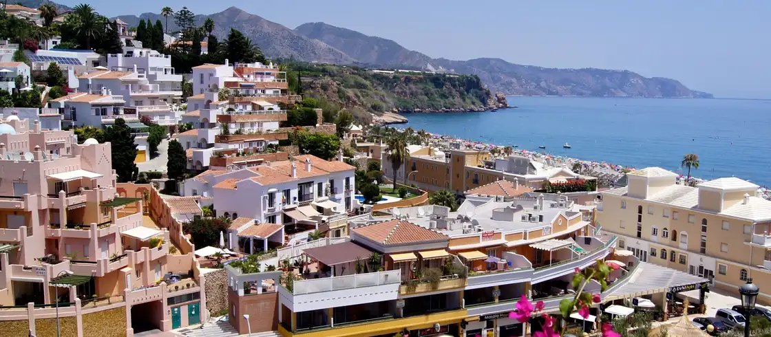 White homes overlooking the Mediterranean on the Costa del Sol